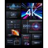 imageNEBULA Cosmos Laser 4K Projector 2200 ANSI Lumens Android TV with Dongle Autofocus Auto Keystone Correction Screen Fit Home Theater Projector with WiFi ampamp Bluetooth for Office and Business UseCosmos 4k 2200 ANSI