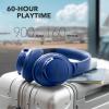 imageSoundcore Anker Life Q20 Hybrid Active Noise Cancelling Headphones Wireless Over Ear Bluetooth Headphones 60H Playtime HiRes Audio Deep Bass Foam Ear Cups Travel Office USBC ChargingBlue