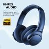 imageSoundcore Anker Life Q20 Hybrid Active Noise Cancelling Headphones Wireless Over Ear Bluetooth Headphones 60H Playtime HiRes Audio Deep Bass Foam Ear Cups Travel Office USBC ChargingBlue