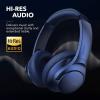 imageSoundcore Anker Life Q20 Hybrid Active Noise Cancelling Headphones Wireless Over Ear Bluetooth Headphones 60H Playtime HiRes Audio Deep Bass Foam Ear Cups Travel Office USBC ChargingBlue
