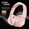imageSoundcore Anker Life Q20 Hybrid Active Noise Cancelling Headphones Wireless Over Ear Bluetooth Headphones 60H Playtime HiRes Audio Deep Bass Foam Ear Cups Travel Office USBC ChargingPink