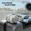 imageSoundcore Anker Life Q20 Hybrid Active Noise Cancelling Headphones Wireless Over Ear Bluetooth Headphones 60H Playtime HiRes Audio Deep Bass Foam Ear Cups Travel Office USBC ChargingSilver