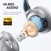 imageSoundcore Anker Life Q20 Hybrid Active Noise Cancelling Headphones Wireless Over Ear Bluetooth Headphones 60H Playtime HiRes Audio Deep Bass Foam Ear Cups Travel Office USBC ChargingSilver