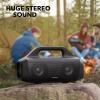 imageSoundcore Anker Motion Boom Waterproof Bluetooth Speaker with Titanium Drivers BassUp Technology IPX7 24H Playtime App Builtin Handle Outdoor Speaker for Camping Pool Beach Backyard