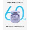 imageSoundcore P40i by Anker Noise Cancelling Wireless Earbuds Adaptive Noise Cancelling to Environments Heavy Bass 60H Playtime 2in1 Case and Phone Stand IPX5 Wireless Charging Bluetooth 53Purple