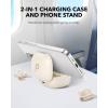 imageSoundcore P40i by Anker Noise Cancelling Wireless Earbuds Adaptive Noise Cancelling to Environments Heavy Bass 60H Playtime 2in1 Case and Phone Stand IPX5 Wireless Charging Bluetooth 53Oat White