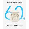 imageSoundcore P40i by Anker Noise Cancelling Wireless Earbuds Adaptive Noise Cancelling to Environments Heavy Bass 60H Playtime 2in1 Case and Phone Stand IPX5 Wireless Charging Bluetooth 53Oat White
