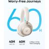 imageSoundcore Space One Pro FlexiCurve OverEar Headphone Adaptive Active Noise Cancelling Headphones Driven by 6 Mics 60H Lossless Audio UltraFast Charging HiRes Wireless Comfortable FitCream White