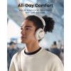 imageSoundcore Space One Pro FlexiCurve OverEar Headphone Adaptive Active Noise Cancelling Headphones Driven by 6 Mics 60H Lossless Audio UltraFast Charging HiRes Wireless Comfortable FitCream White