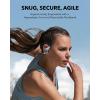 imageSoundcore by Anker AeroFit Pro OpenEar Headphones Ultra Comfort Secure Fit Ergonomic Design Rich Sound with LDAC Bluetooth 53 IP55 WaterResistant 46H Playtime App Control Wireless EarbudsAqua Blue