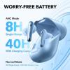 imageSoundcore by Anker Liberty 4 NC Wireless Earbuds 985 Noise Reduction Adaptive Noise Cancelling to Ears and Environment HiRes Sound 50H Battery Wireless Charging Bluetooth 53Light Blue