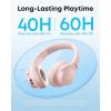 imageSoundcore by Anker Q20i Hybrid Active Noise Cancelling Headphones Wireless OverEar Bluetooth 40H Long ANC Playtime HiRes Audio Big Bass Customize via an App Transparency ModePink