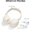 imageSoundcore by Anker Q20i Hybrid Active Noise Cancelling Headphones Wireless OverEar Bluetooth 40H Long ANC Playtime HiRes Audio Big Bass Customize via an App Transparency ModeAlmond White