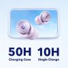 imageSoundcore by Anker Space A40 AutoAdjustable Active Noise Cancelling Wireless Earbuds Reduce Noise by Up to 98 50H Playtime Comfortable Fit App Customization Wireless Charge WhitePurple