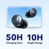 imageSoundcore by Anker Space A40 AutoAdjustable Active Noise Cancelling Wireless Earbuds Reduce Noise by Up to 98 50H Playtime Comfortable Fit App Customization Wireless Charge WhiteBlack