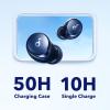 imageSoundcore by Anker Space A40 AutoAdjustable Active Noise Cancelling Wireless Earbuds Reduce Noise by Up to 98 50H Playtime Comfortable Fit App Customization Wireless Charge WhiteBlue