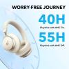 imageSoundcore by Anker Space One Active Noise Cancelling Headphones 2X Stronger Voice Reduction 40H ANC Playtime App Control LDAC HiRes Wireless Audio Comfortable Fit Clear Calls Bluetooth 53Latte Cream