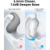 imagesoundcore AeroFit 2 by Anker OpenEar Headphones Translation Earbuds Real Time 4 Adjustable Positions for Every Ear Size 2x Richer Bass HiRes 42H Playtime IP55AI Clear CallsWireless ChargingWhite