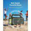 imagesoundcore Boom 2 By Anker Outdoor Speaker 80W Subwoofer BassUp 20 24H Playtime IPX7 Waterproof Floatable RGB Lights USBC Custom EQ Bluetooth 53 Portable for Camping Beach and BackyardGreen