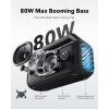 imagesoundcore Boom 2 By Anker Outdoor Speaker 80W Subwoofer BassUp 20 24H Playtime IPX7 Waterproof Floatable RGB Lights USBC Custom EQ Bluetooth 53 Portable for Camping Beach and BackyardBlack