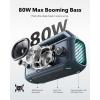 imagesoundcore Boom 2 By Anker Outdoor Speaker 80W Subwoofer BassUp 20 24H Playtime IPX7 Waterproof Floatable RGB Lights USBC Custom EQ Bluetooth 53 Portable for Camping Beach and BackyardBlue