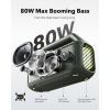 imagesoundcore Boom 2 By Anker Outdoor Speaker 80W Subwoofer BassUp 20 24H Playtime IPX7 Waterproof Floatable RGB Lights USBC Custom EQ Bluetooth 53 Portable for Camping Beach and BackyardGreen