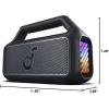 imagesoundcore Boom 2 By Anker Outdoor Speaker 80W Subwoofer BassUp 20 24H Playtime IPX7 Waterproof Floatable RGB Lights USBC Custom EQ Bluetooth 53 Portable for Camping Beach and BackyardBlack