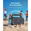 imagesoundcore Boom 2 By Anker Outdoor Speaker 80W Subwoofer BassUp 20 24H Playtime IPX7 Waterproof Floatable RGB Lights USBC Custom EQ Bluetooth 53 Portable for Camping Beach and BackyardBlack