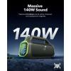 imagesoundcore Boom 2 Plus By Anker Outdoor Speaker 140W 22 Channel BassUp 20 20H Playtime Fast Charge IPX7 Waterproof RGB Lights Power Bank Bluetooth 53 Portable for Outdoors Camping BeachGreen