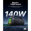 imagesoundcore Boom 2 Plus By Anker Outdoor Speaker 140W 22 Channel BassUp 20 20H Playtime Fast Charge IPX7 Waterproof RGB Lights Power Bank Bluetooth 53 Portable for Outdoors Camping BeachBlack