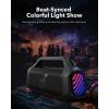 imagesoundcore Boom 2 Plus By Anker Outdoor Speaker 140W 22 Channel BassUp 20 20H Playtime Fast Charge IPX7 Waterproof RGB Lights Power Bank Bluetooth 53 Portable for Outdoors Camping BeachBlack
