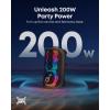 imagesoundcore Rave 3S AI Party Speaker with 2 Wireless Microphones 200W Sound AI Vocal Removal Reverb Light Show 12H Playtime Portable Bluetooth PA System for Home Party or Backyard