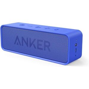 imageAnker Soundcore Upgraded Bluetooth Speaker with IPX5 Waterproof Stereo Sound 24H Playtime Portable Wireless Speaker for iPhone Samsung and More BlackBlue