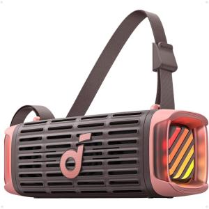 imageSoundcore Boom 3i by Anker Compact Outdoor Speaker IP68 Waterproof Floating Playback SaltwaterResistant BassUp 20 50W Portable Speaker Bluetooth 53 16H TWS KayakFishingCampingBlueBrown