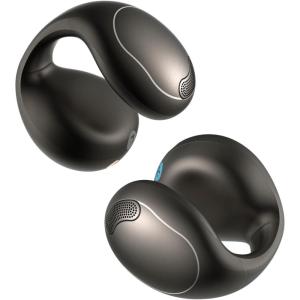 imageSoundcore C40i by Anker OpenEar Earbuds ClipOn Headphones Flexible Joint Design Button Controls Lightweight Comfort Stable Fit with Attachable Ear Grips Expansive Drivers for Clear SoundDark Gray