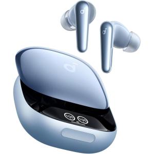 imageSoundcore Liberty 4 Pro by Anker Noise Cancelling Wireless Earbuds 7Sensor and RealTime Adaptive Noise Cancelling 2 Faster Charging StudioLevel HiFi Music Clear Calls with 6 Mics and AIGlossy Light Blue