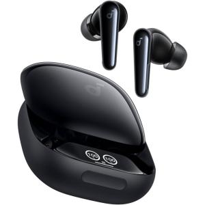 imageSoundcore Liberty 4 Pro by Anker Noise Cancelling Wireless Earbuds 7Sensor and RealTime Adaptive Noise Cancelling 2 Faster Charging StudioLevel HiFi Music Clear Calls with 6 Mics and AIGlossy Black