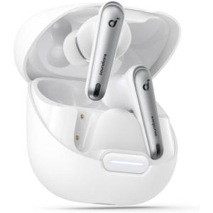 imageSoundcore by Anker Liberty 4 NC Wireless Earbuds 985 Noise Reduction Adaptive Noise Cancelling to Ears and Environment HiRes Sound 50H Battery Wireless Charging Bluetooth 53Clear White