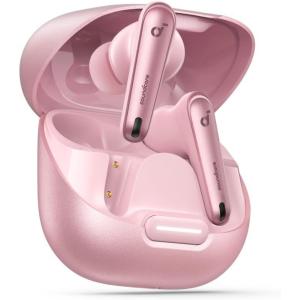 imageSoundcore by Anker Liberty 4 NC Wireless Earbuds 985 Noise Reduction Adaptive Noise Cancelling to Ears and Environment HiRes Sound 50H Battery Wireless Charging Bluetooth 53Pastel Pink