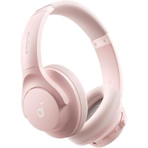 imageSoundcore by Anker Q20i Hybrid Active Noise Cancelling Headphones Wireless OverEar Bluetooth 40H Long ANC Playtime HiRes Audio Big Bass Customize via an App Transparency ModePink
