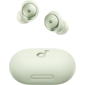 imageSoundcore by Anker Space A40 AutoAdjustable Active Noise Cancelling Wireless Earbuds Reduce Noise by Up to 98 50H Playtime Comfortable Fit App Customization Wireless Charge WhiteGreen