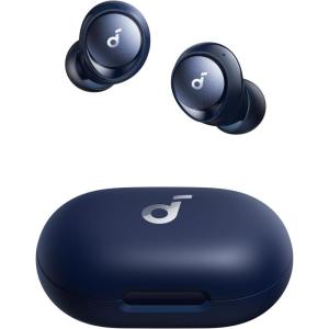 imageSoundcore by Anker Space A40 AutoAdjustable Active Noise Cancelling Wireless Earbuds Reduce Noise by Up to 98 50H Playtime Comfortable Fit App Customization Wireless Charge WhiteBlue
