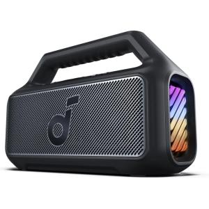 imagesoundcore Boom 2 By Anker Outdoor Speaker 80W Subwoofer BassUp 20 24H Playtime IPX7 Waterproof Floatable RGB Lights USBC Custom EQ Bluetooth 53 Portable for Camping Beach and BackyardBlack