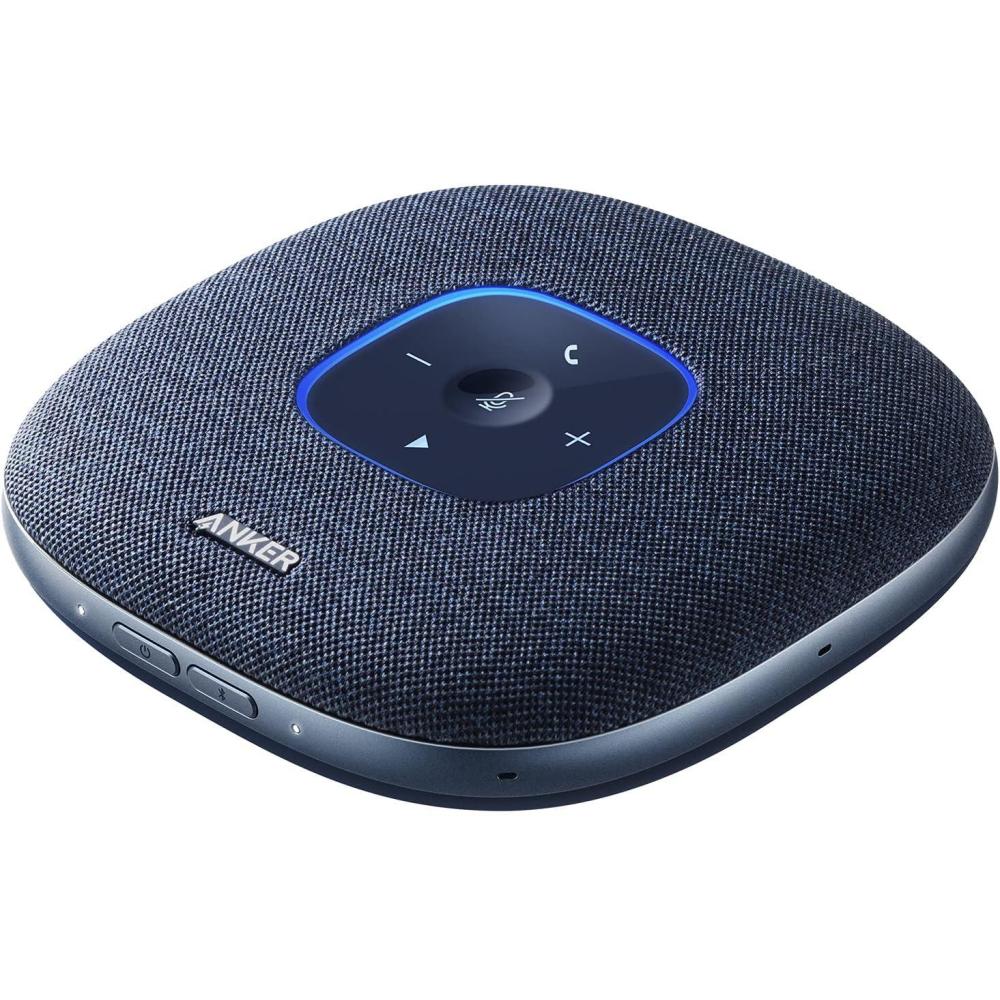 imageAnker PowerConf S3 Speakerphone with 6 Mics Enhanced Voice Pickup 24H Call Time App Control Bluetooth 5 USB C Conference Speaker Compatible with Leading Platforms Home OfficeBlue