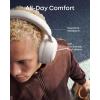 imageSoundcore Space 2 by Anker Active Noise Cancelling Headphones Comfortable Fit 50H Playtime LDAC HiRes Wireless Audio Dual Connection Clear Calls Bluetooth 61 Nap Mode Wearing DetectionLinen White