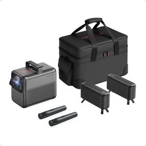 image:imageNEBULA X1 Triple Laser 4K Projector with Satellite Speakers 3500 ANSI Lumens 560001 Contrast 200W 412 Surround Sound 0915 Optical Zoom Smart AI Dolby Vision BuiltIn Micro Gimbal GTVX1SpeakerMic Bag