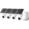 image:imageeufy Security SoloCam E42 4Cam Kit 4K Security Camera Wireless Outdoor Solar Powered AI Motion Tracking Strobe Light Pan amp Tilt Facial Recognition Builtin Local Storage Up to 16TB4Cam Kit