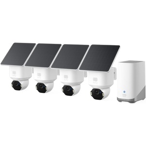image:imageeufy Security SoloCam E42 4Cam Kit 4K Security Camera Wireless Outdoor Solar Powered AI Motion Tracking Strobe Light Pan amp Tilt Facial Recognition Builtin Local Storage Up to 16TB4Cam Kit